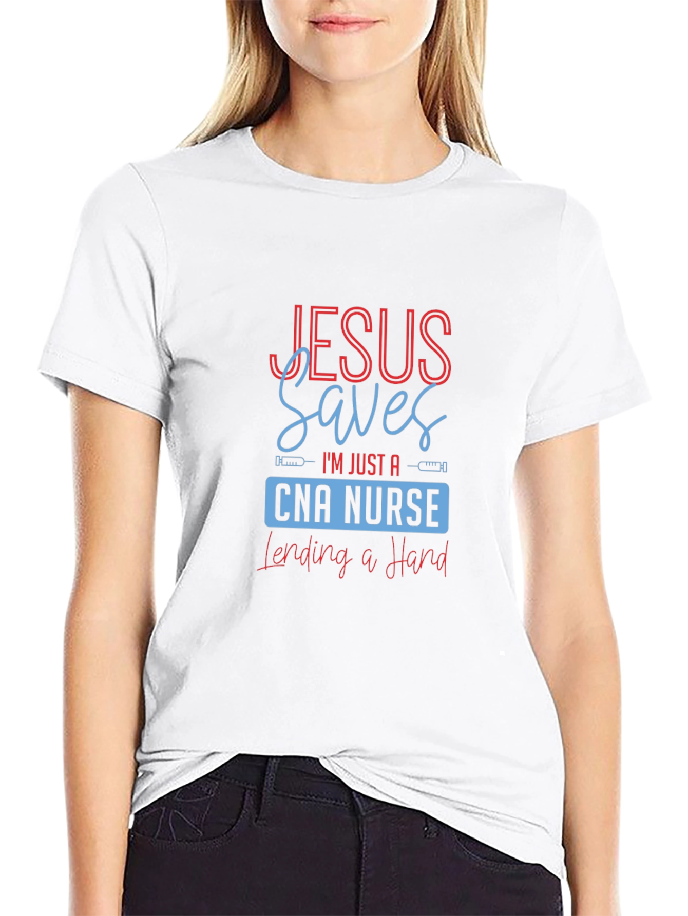 Jesus Saves CNA Nurse T-Shirt