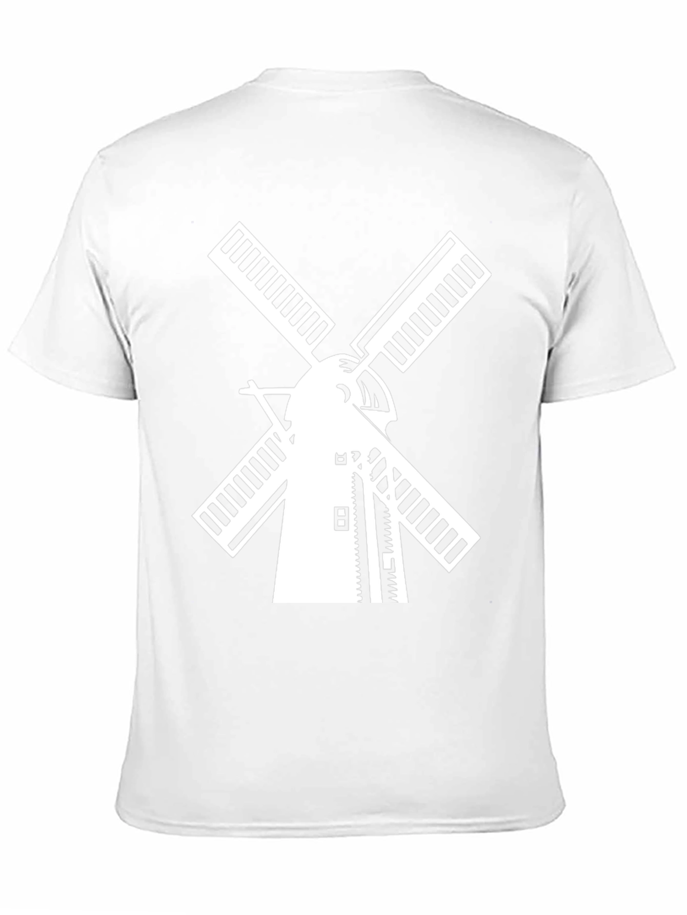Dutch Windmill Graphic Tee - Black Cotton T-Shirt