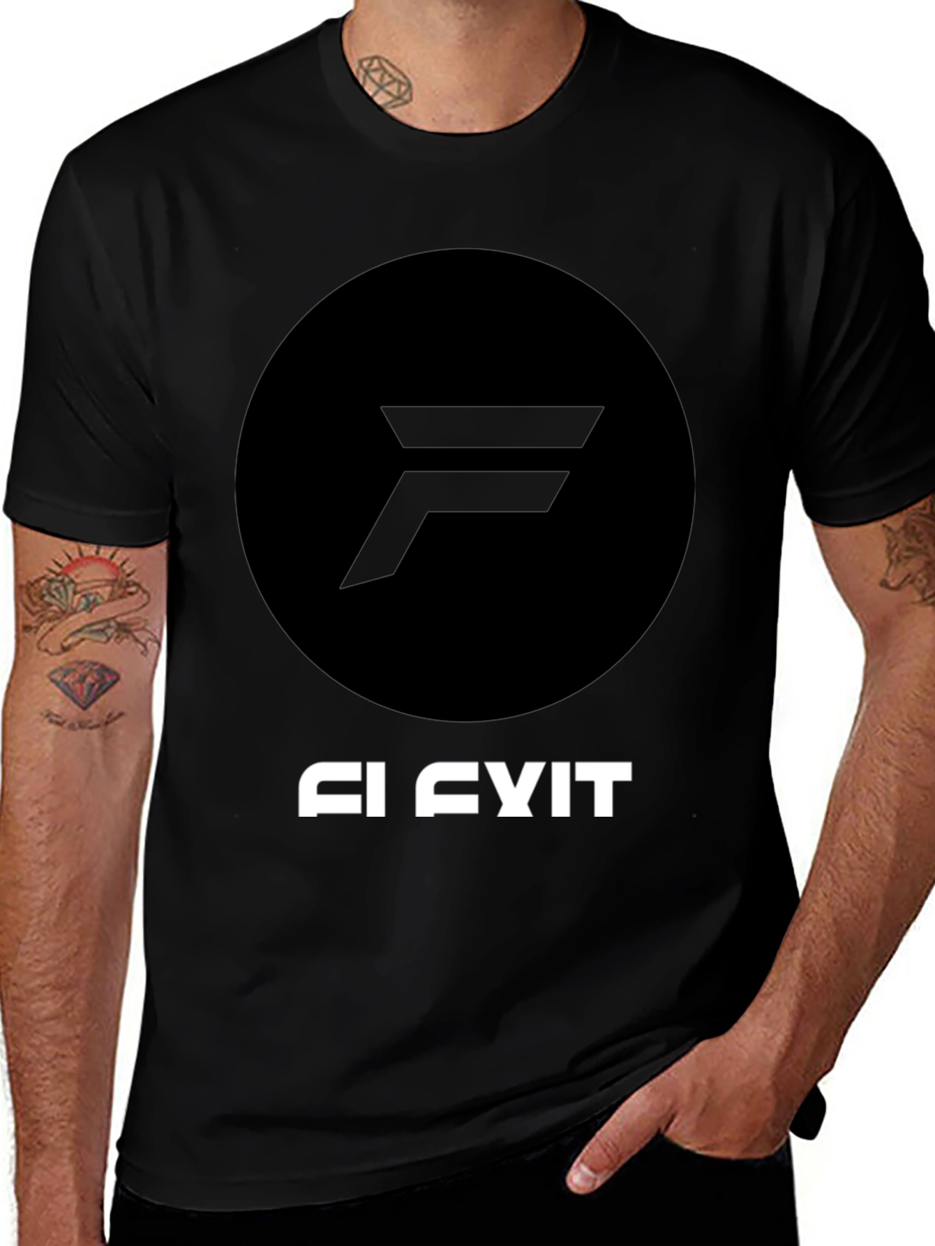 Elevate Exit Black Graphic Tee