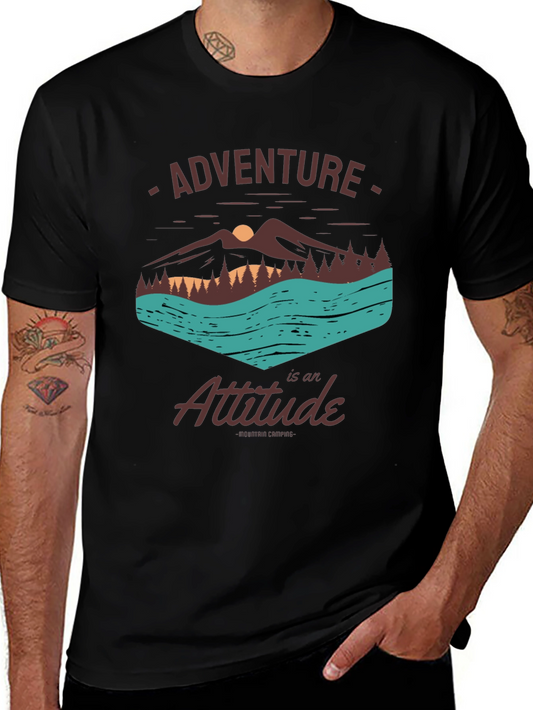 Adventure Attitude Black Graphic Tee