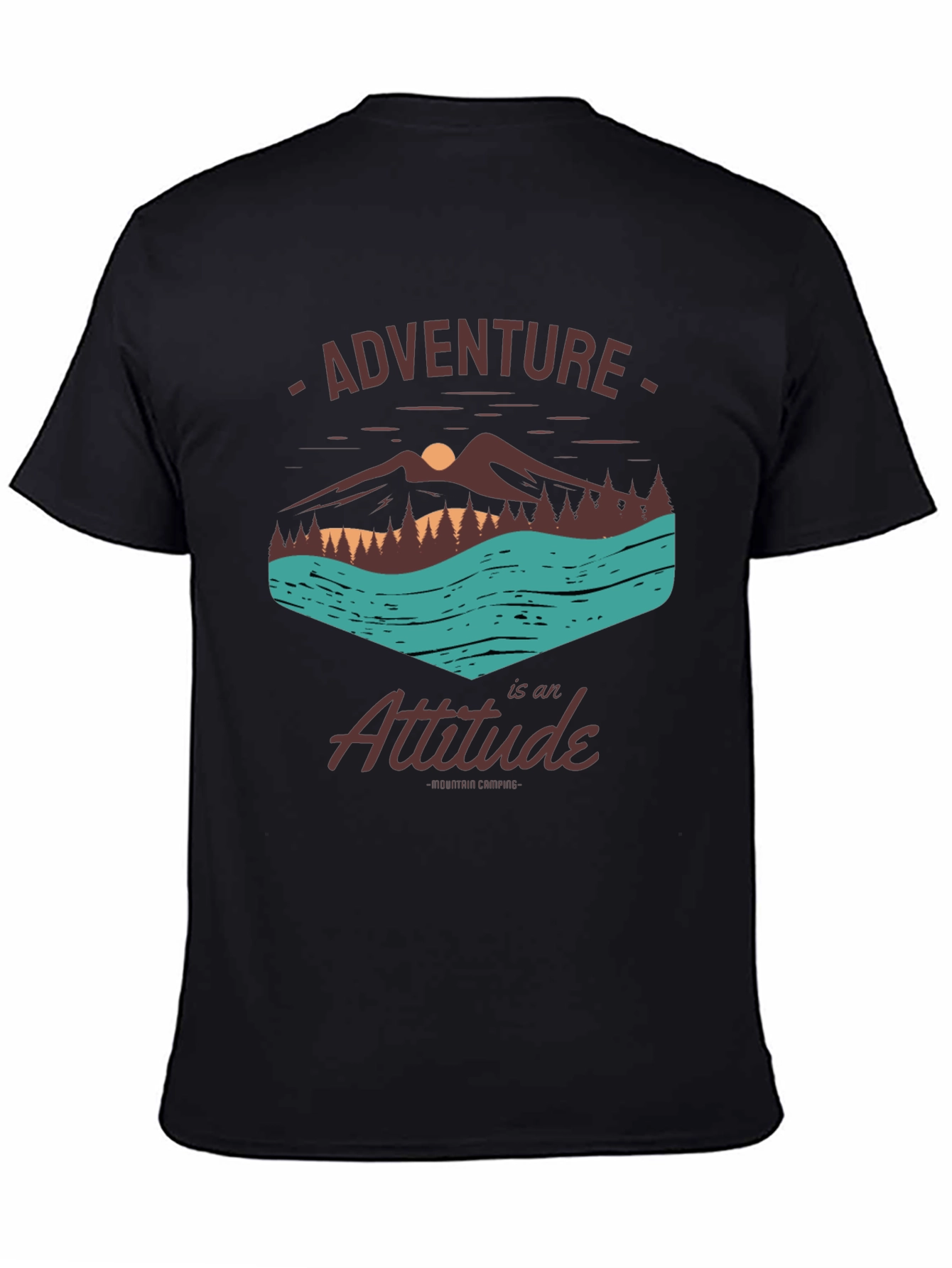 Adventure Attitude Black Graphic Tee