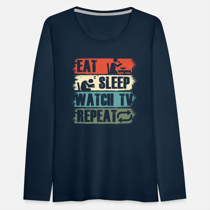 Eat Sleep Watch TV Television Movie Show Gift