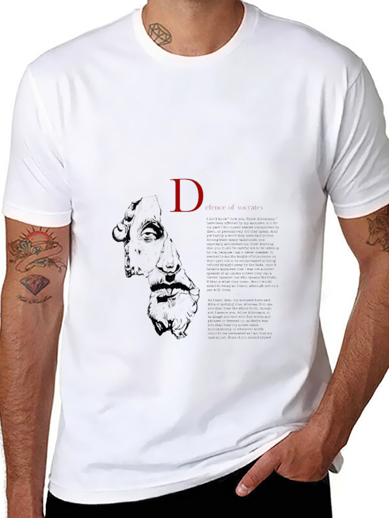 Mens Graphic Print T-Shirt - Black