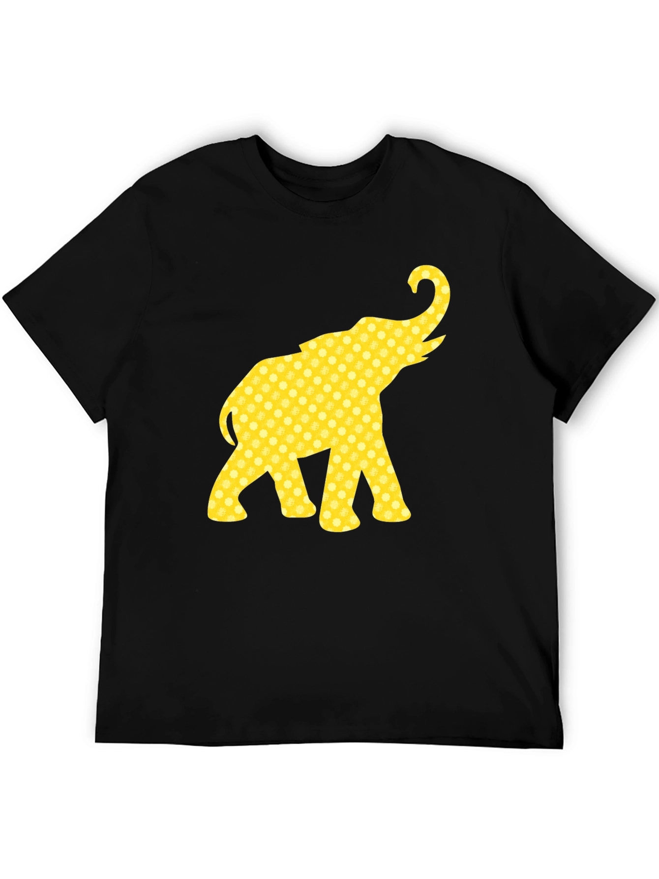 Elephant Print Black T-Shirt