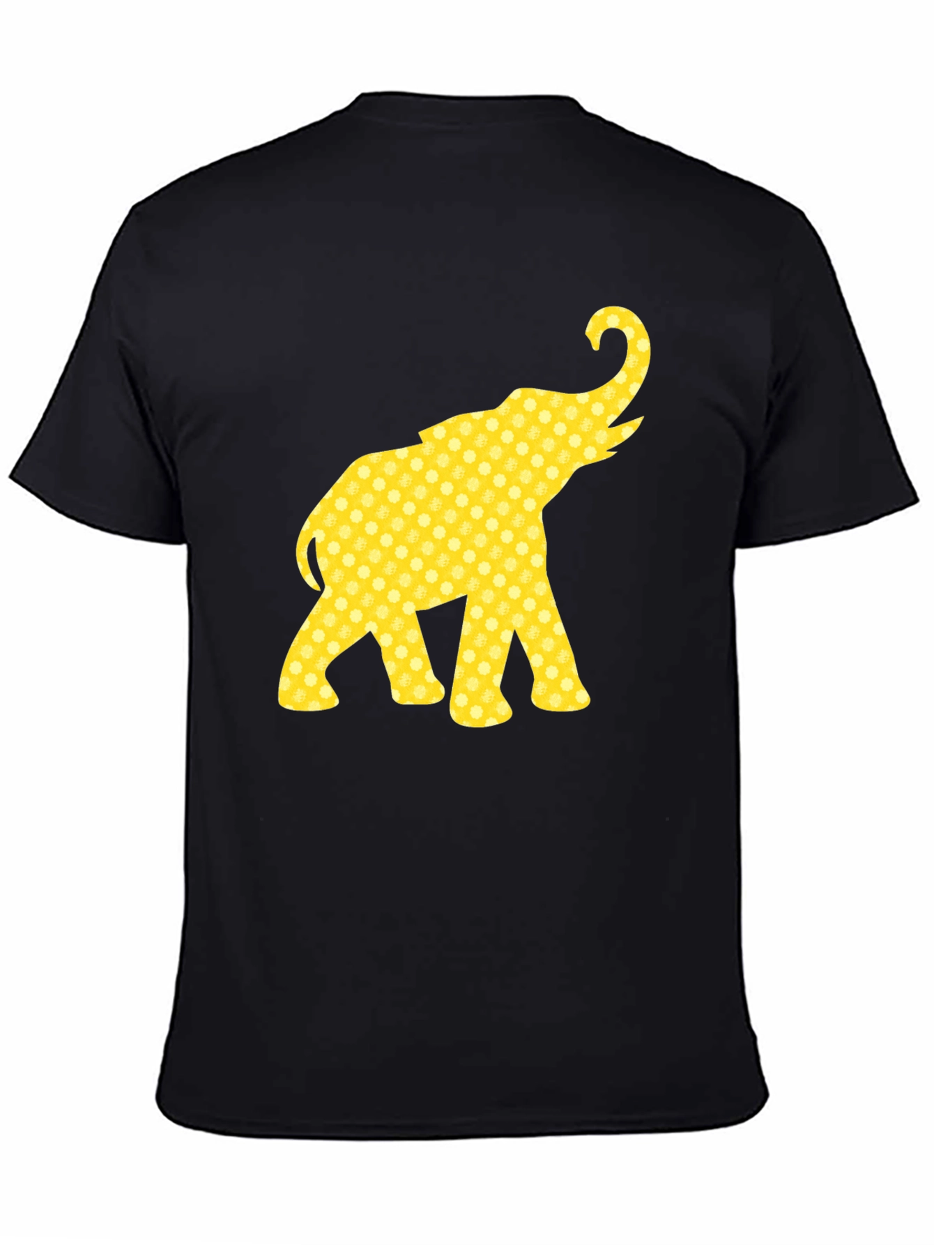 Elephant Print Black T-Shirt