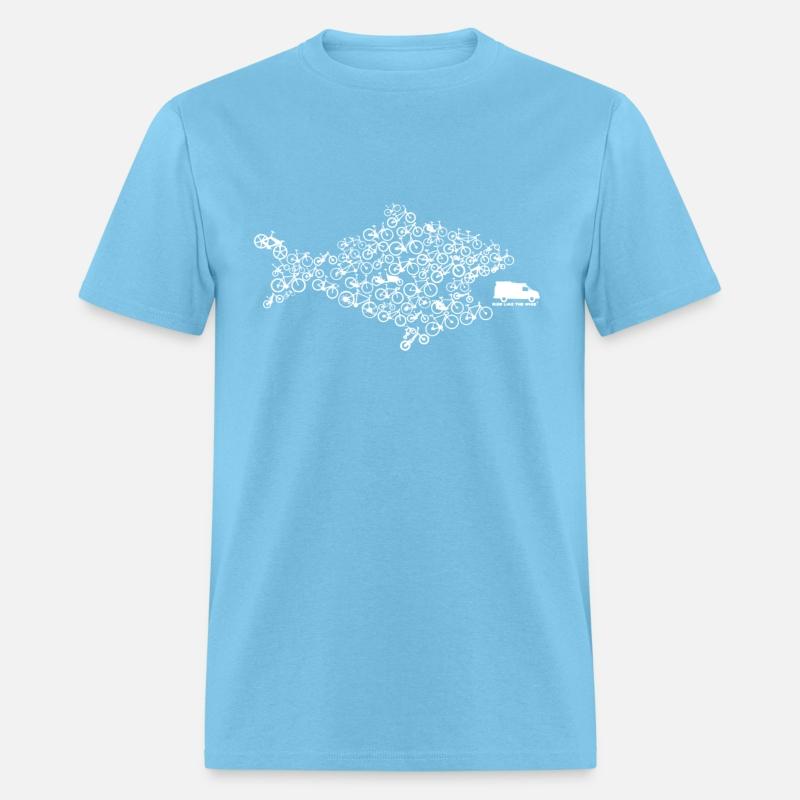 Eco Fish Bike Tee Shark Cycling Bicycle Green Funn