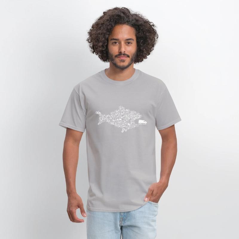 Eco Fish Bike Tee Shark Cycling Bicycle Green Funn