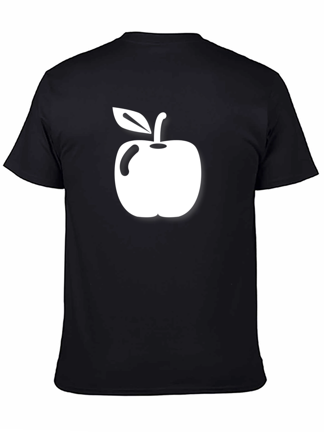 Black Apple Graphic Tee - Casual Style
