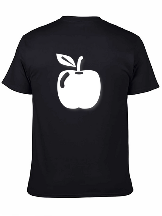 Black Apple Graphic Tee - Casual Style
