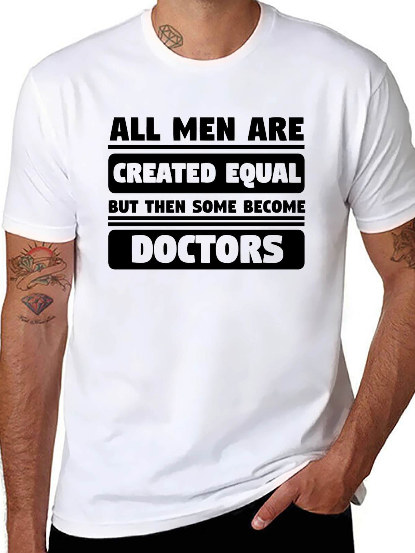 All Men Created Equal Doctors Black T-Shirt