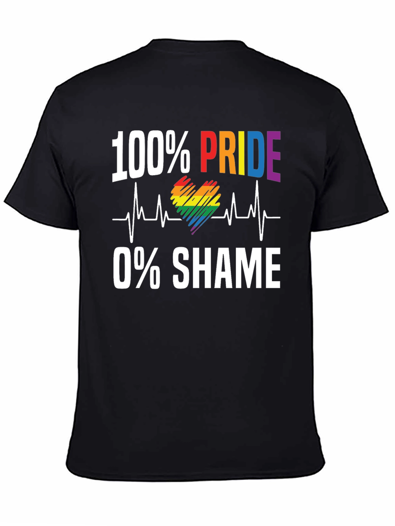 100% Pride 0% Shame LGBTQ+ T-Shirt