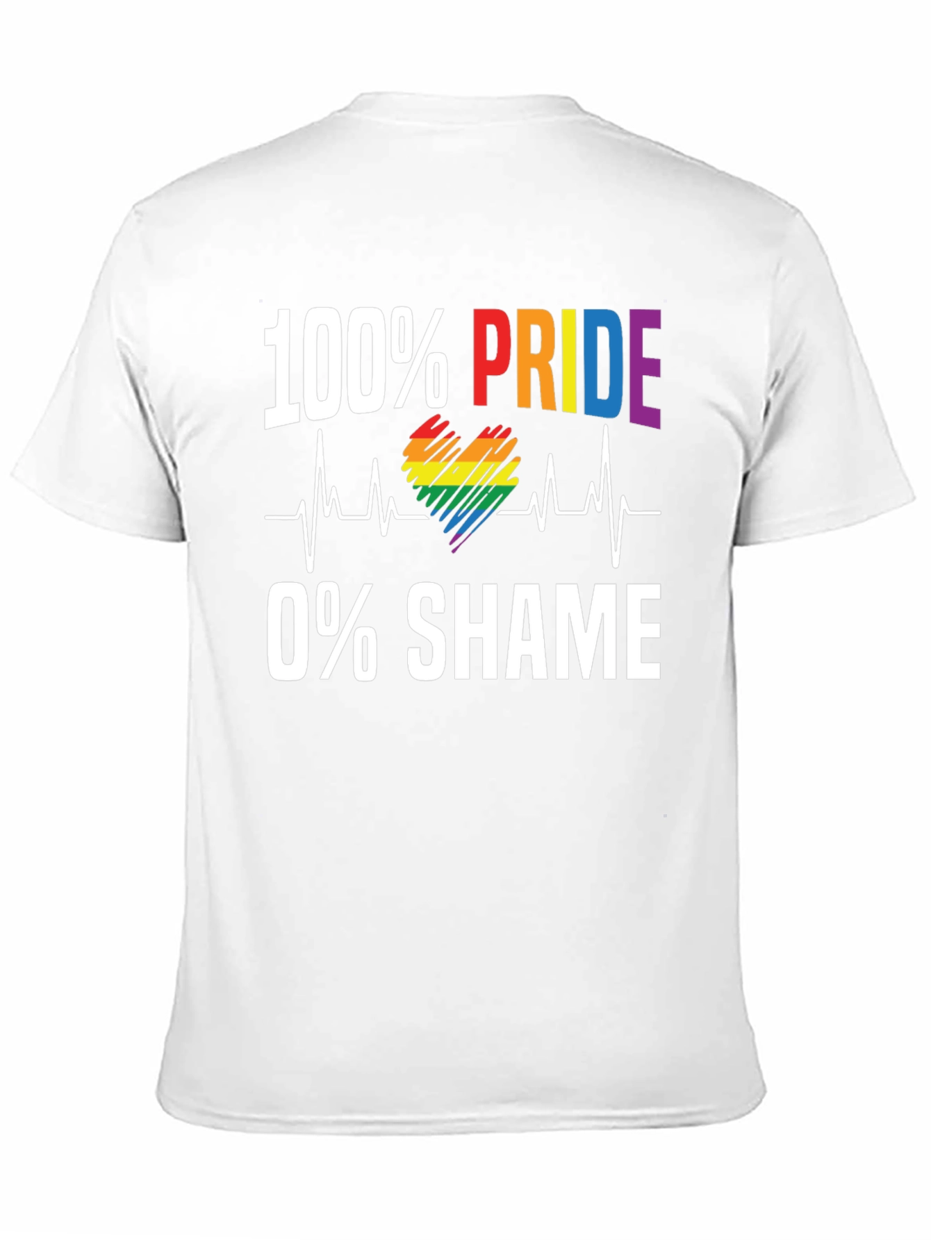 100% Pride 0% Shame LGBTQ+ T-Shirt
