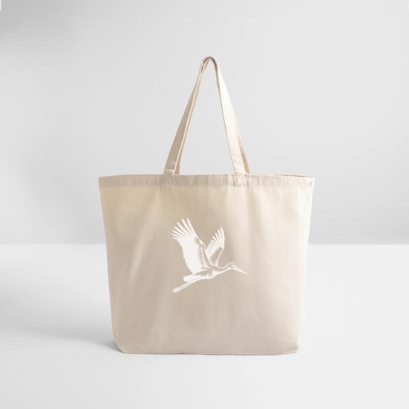 Elegant Flying Stork Bird