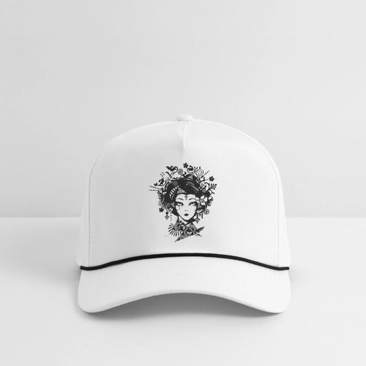 Elegant geisha with ornate ornaments