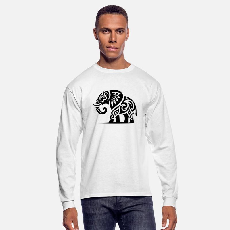 Elephant Art Tattoo With Large Tusks