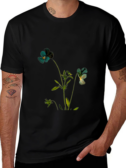 Floral Print T-Shirt: Vintage Botanical Design