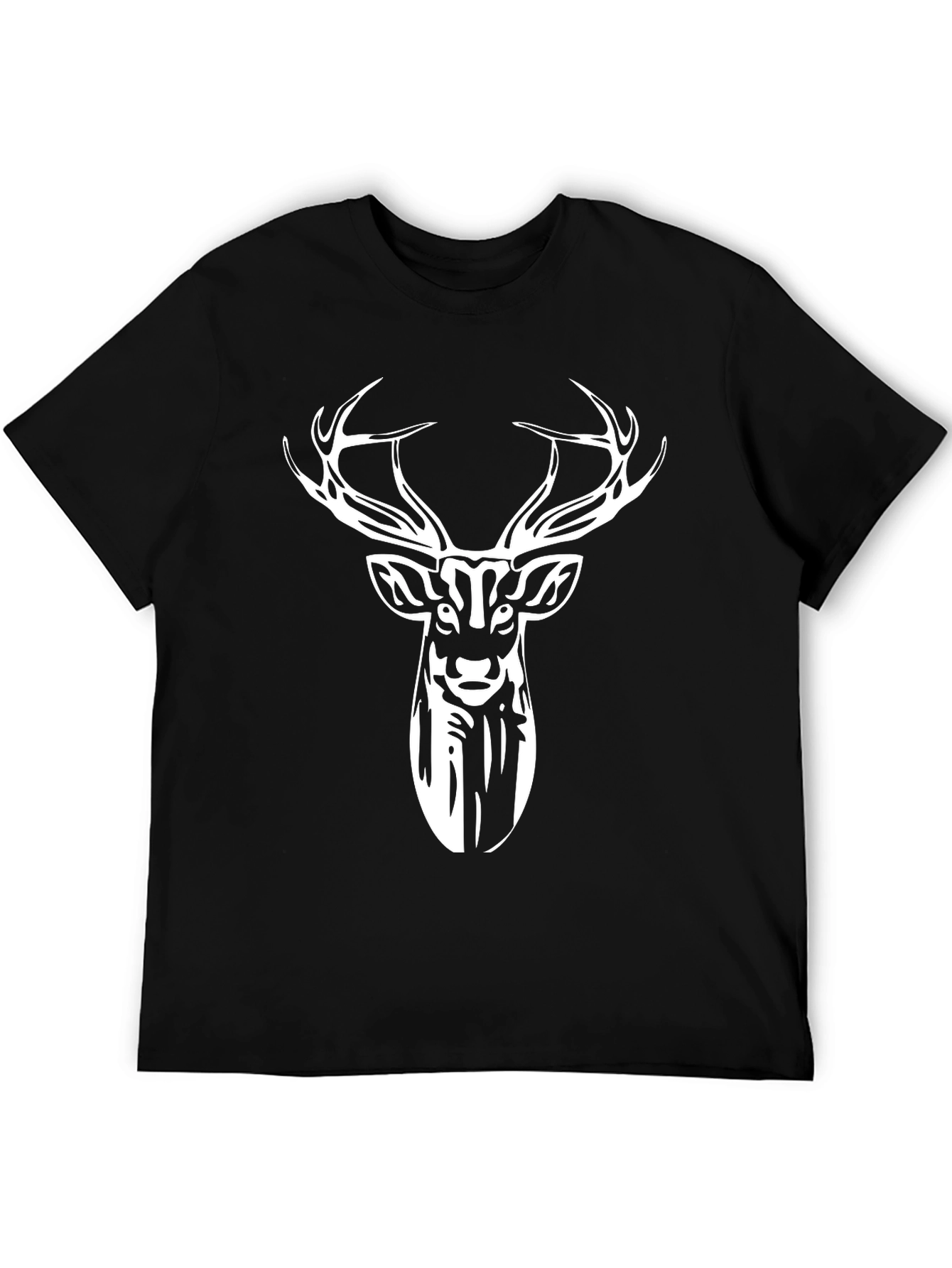 Deer Head Graphic Tee - Mens Black T-Shirt