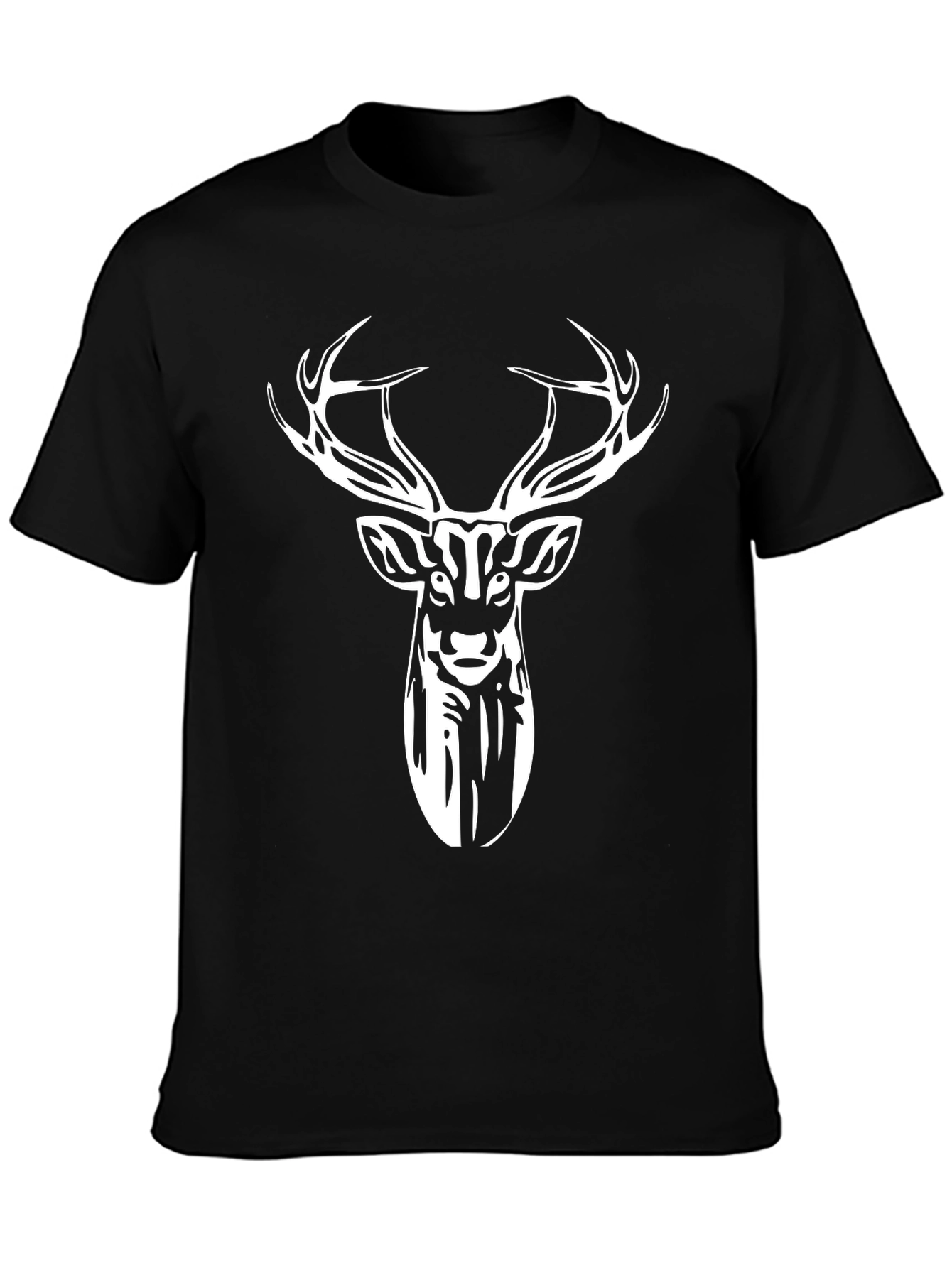 Deer Head Graphic Tee - Mens Black T-Shirt