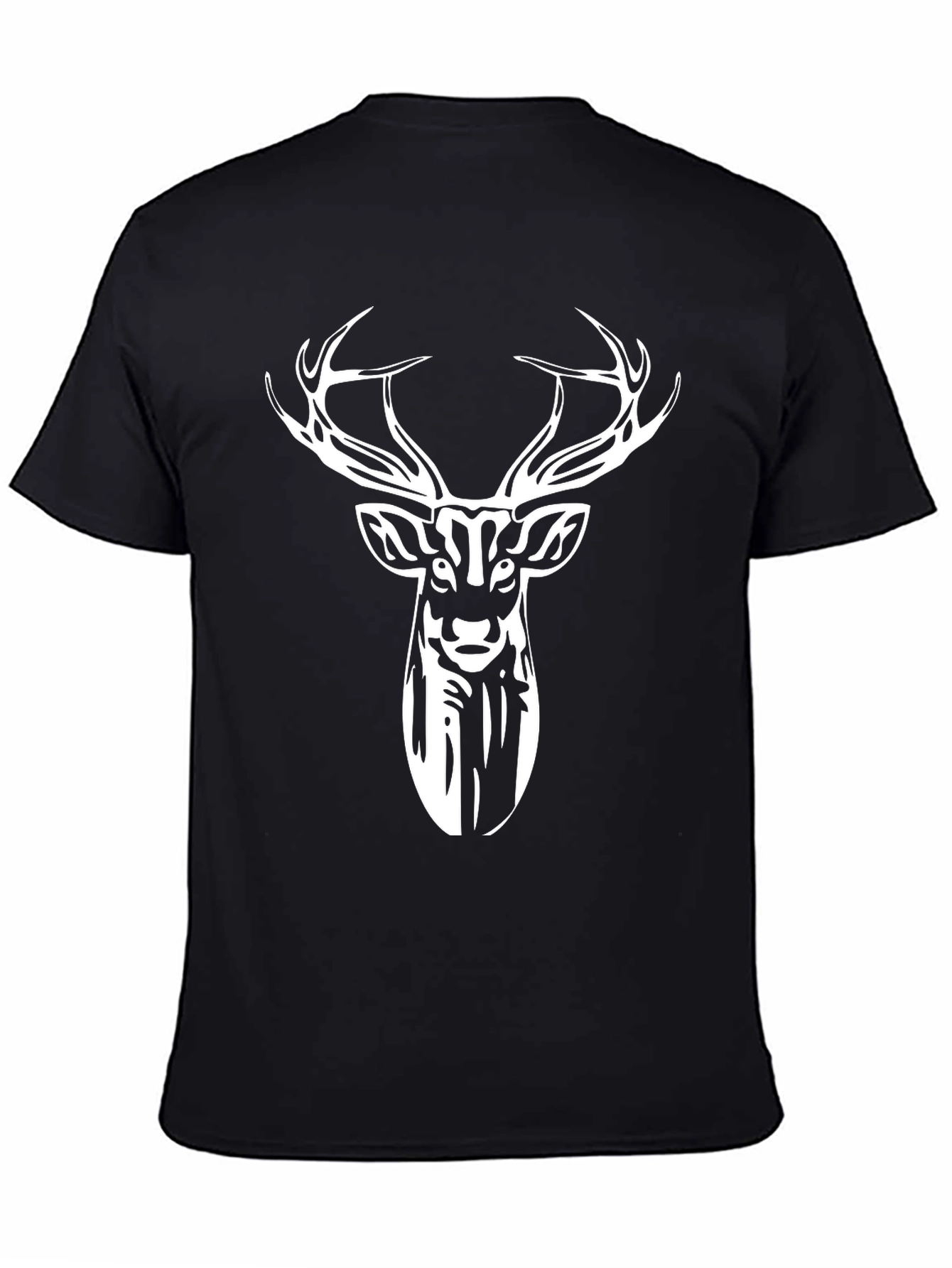 Deer Head Graphic Tee - Mens Black T-Shirt