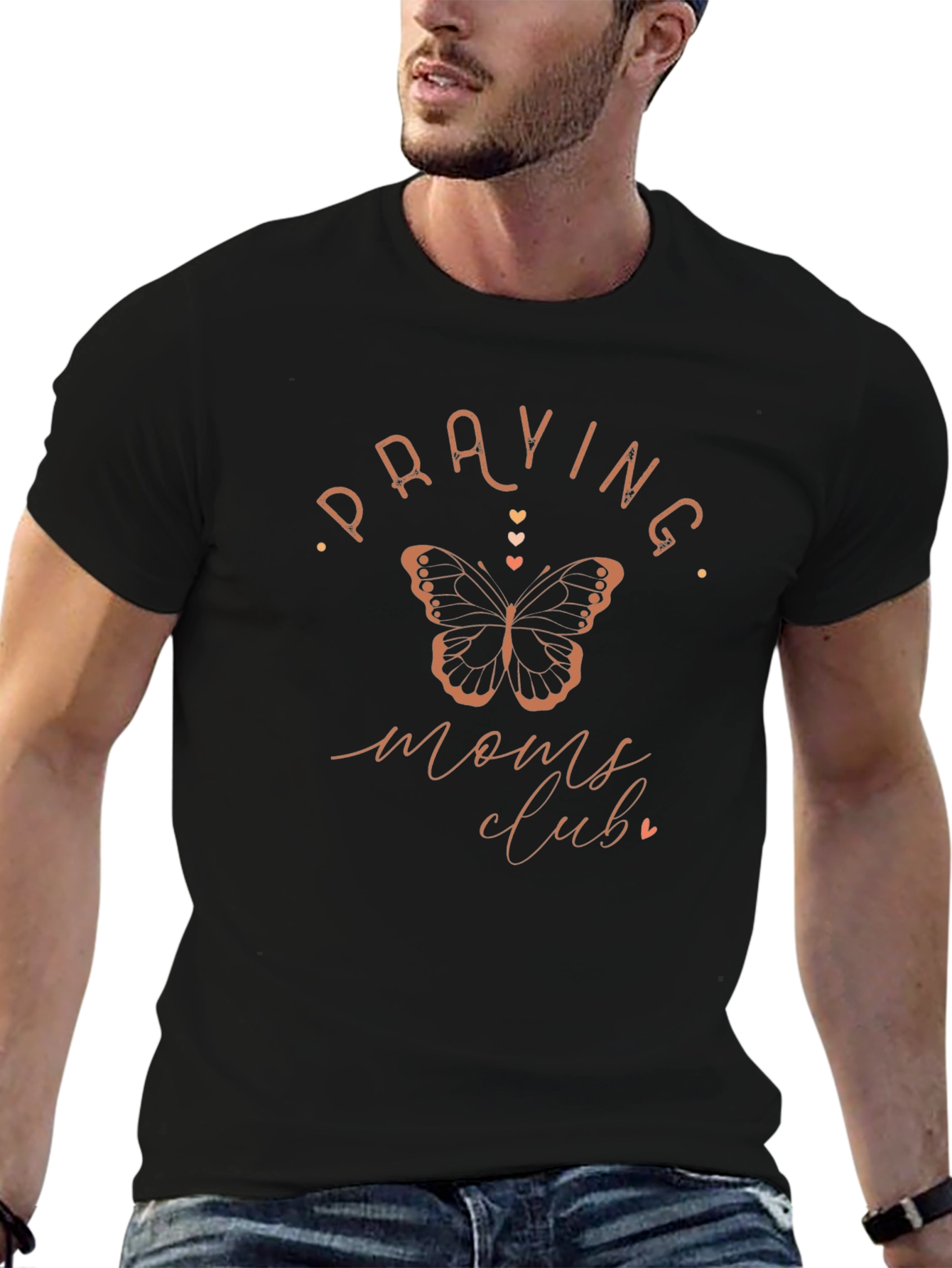 Praying Moms Club Butterfly Graphic T-Shirt