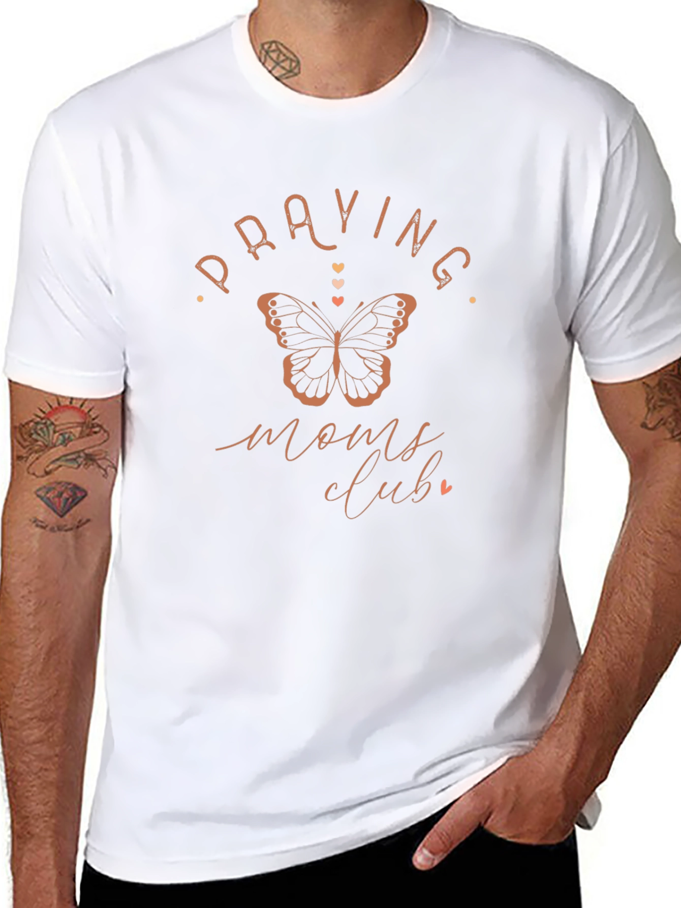 Praying Moms Club Butterfly Graphic T-Shirt