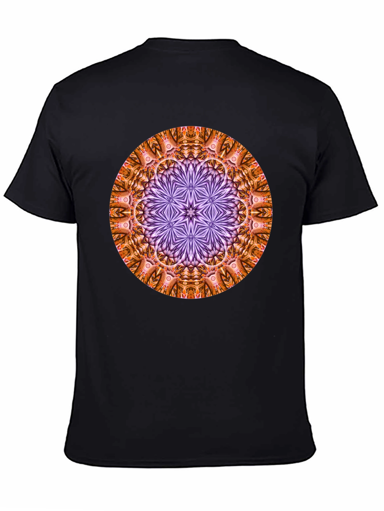Geometric Mandala T-Shirt - Black