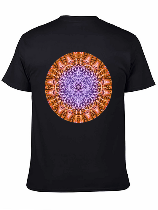 Geometric Mandala T-Shirt - Black
