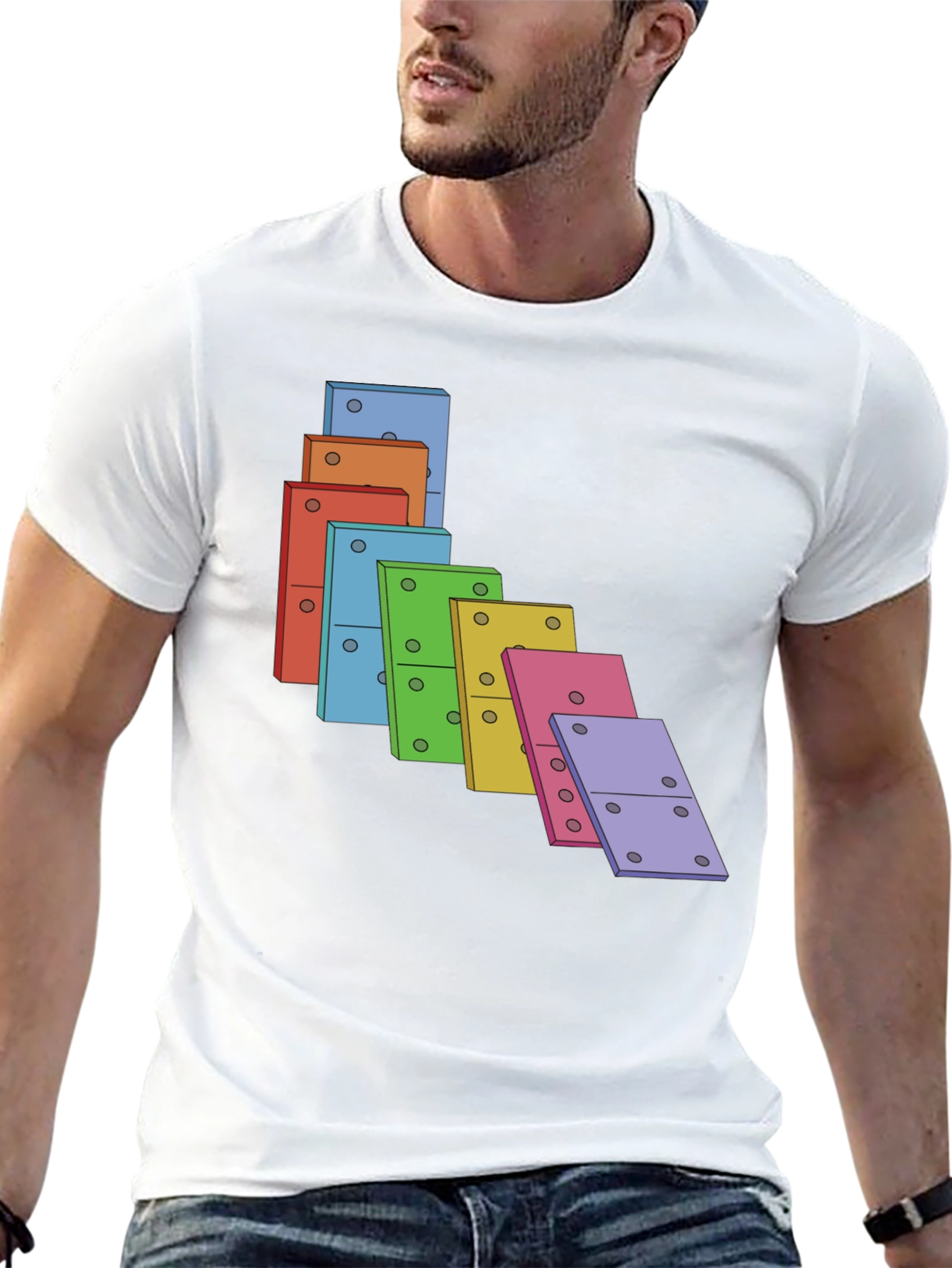 Colorful Falling Domino T-Shirt