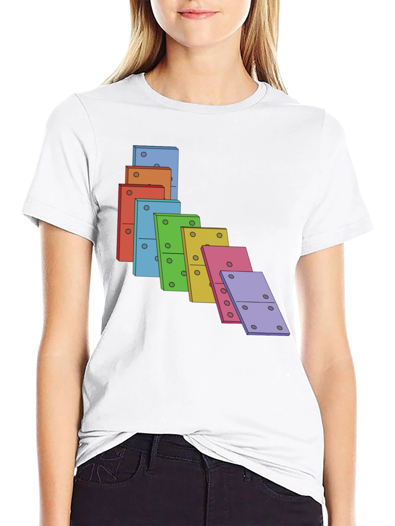 Colorful Falling Domino T-Shirt