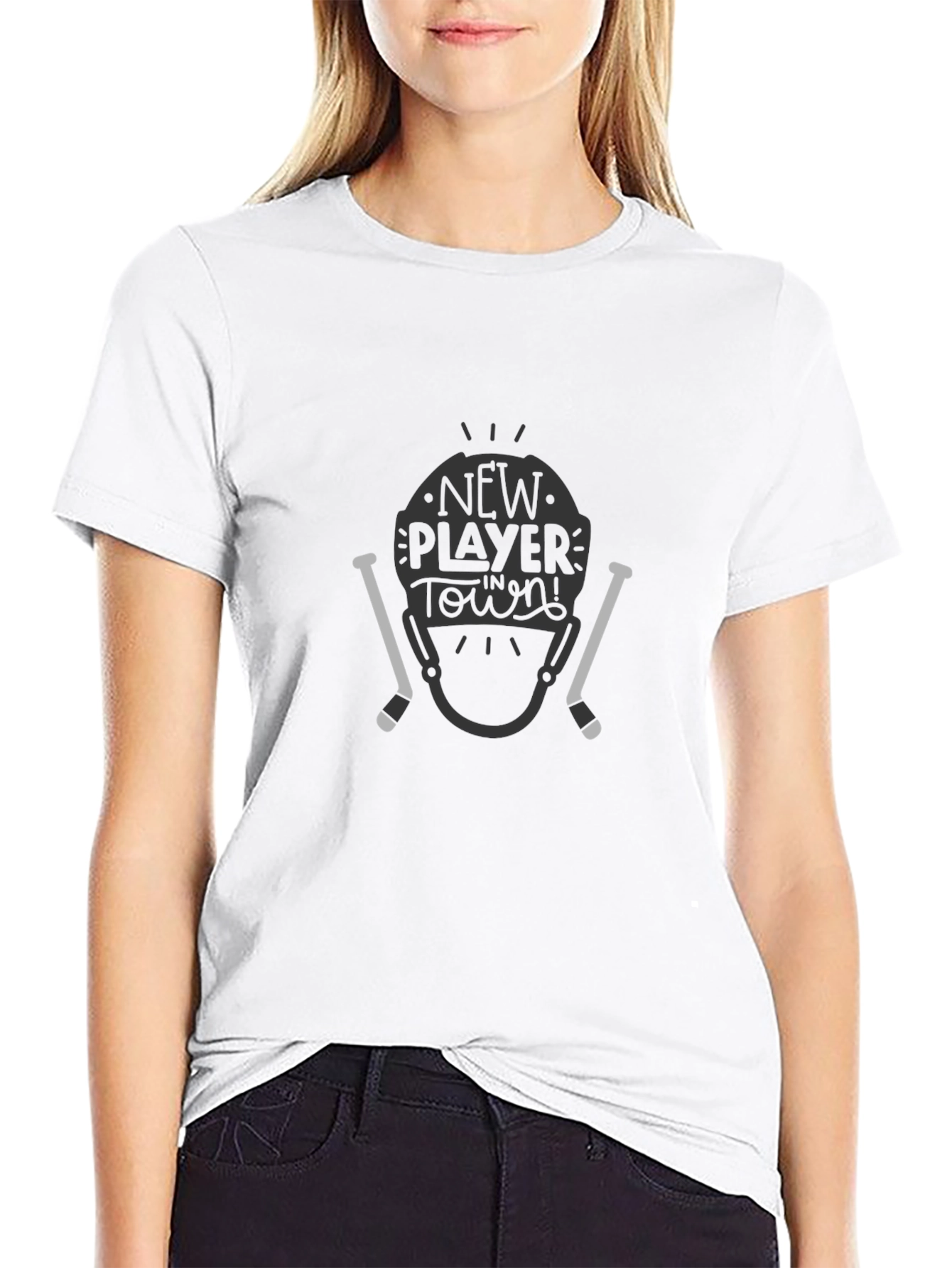 New Player in Town Hockey Graphic T-Shirt