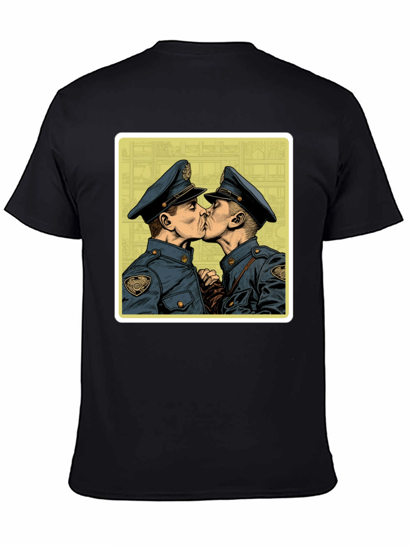 Graphic Tee - Two Kissing Policemen
