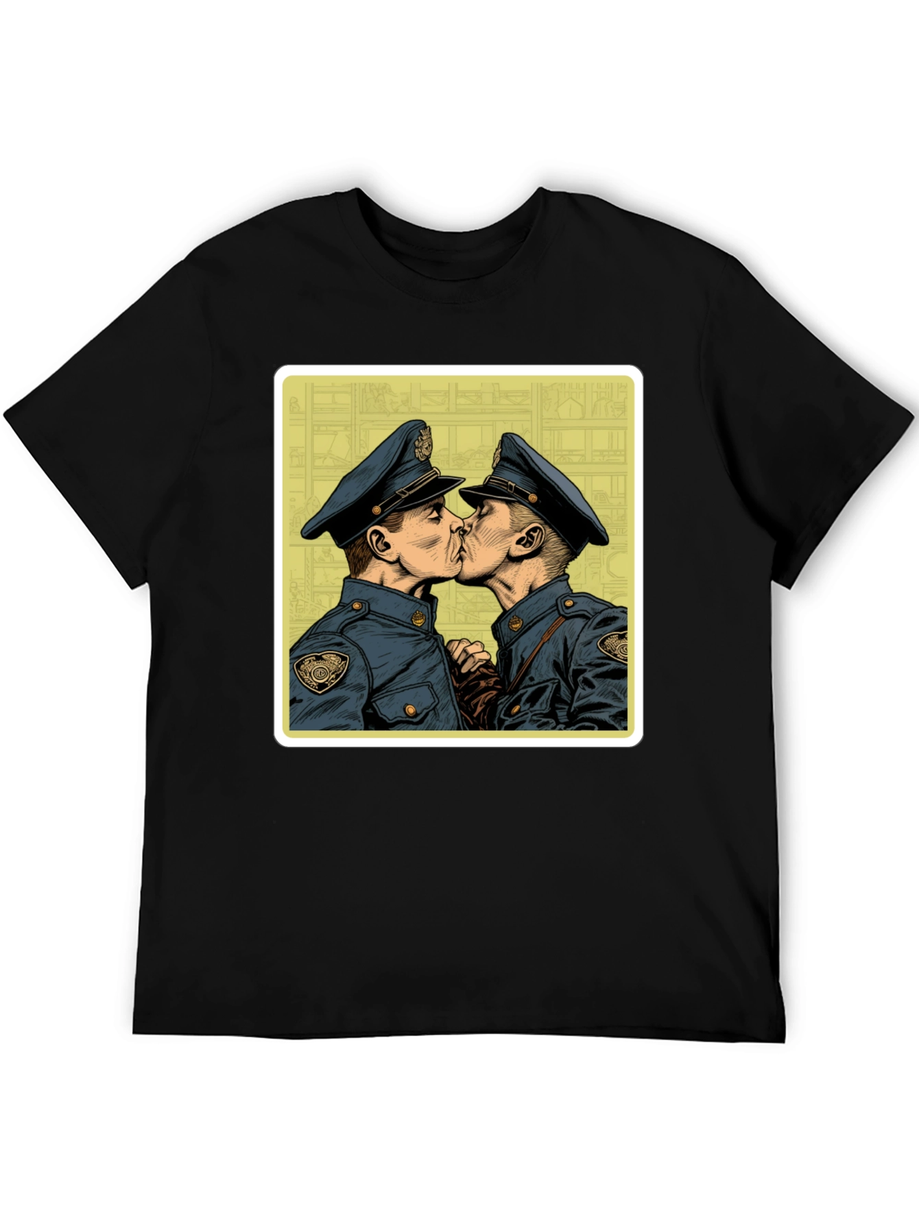 Graphic Tee - Two Kissing Policemen