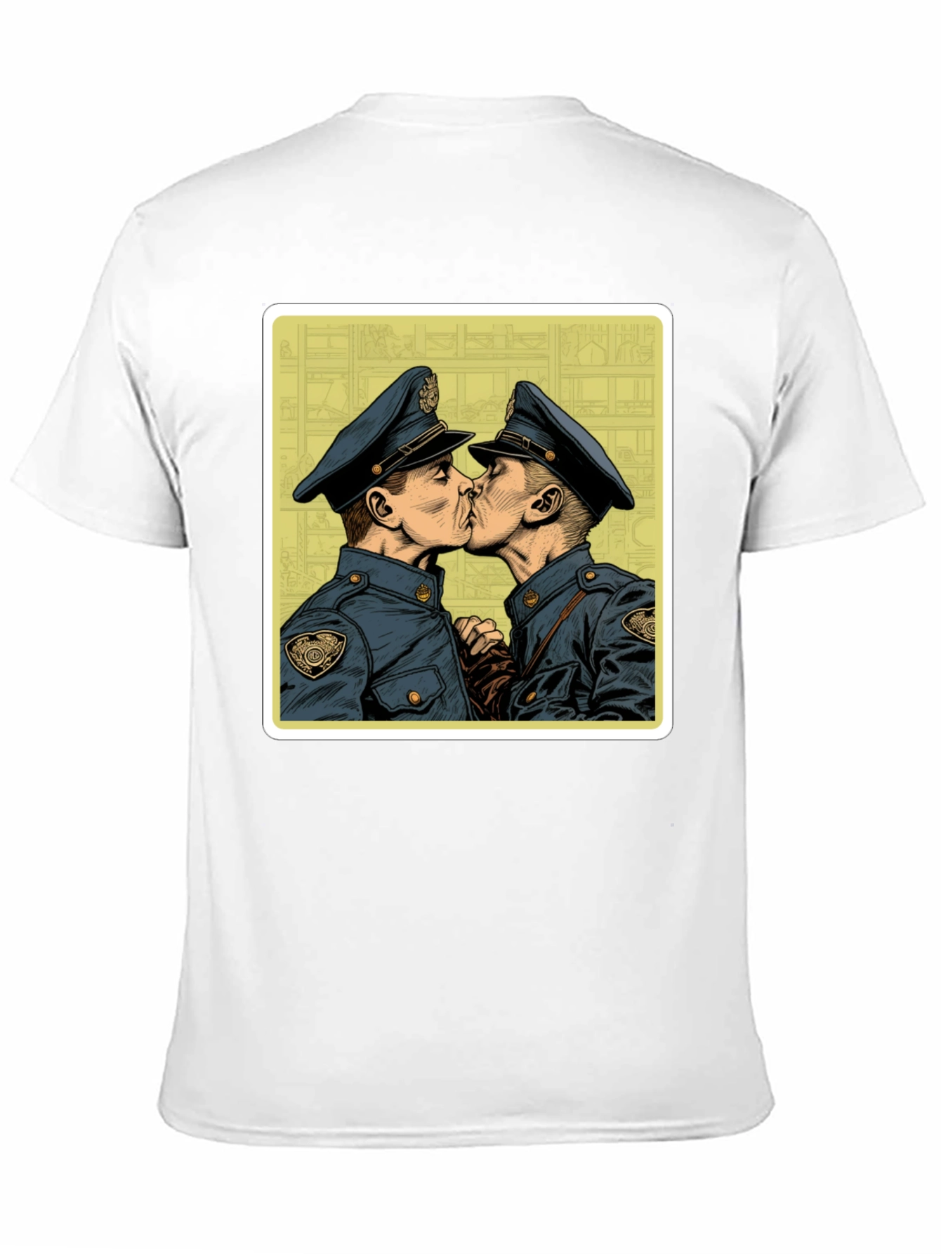 Graphic Tee - Two Kissing Policemen