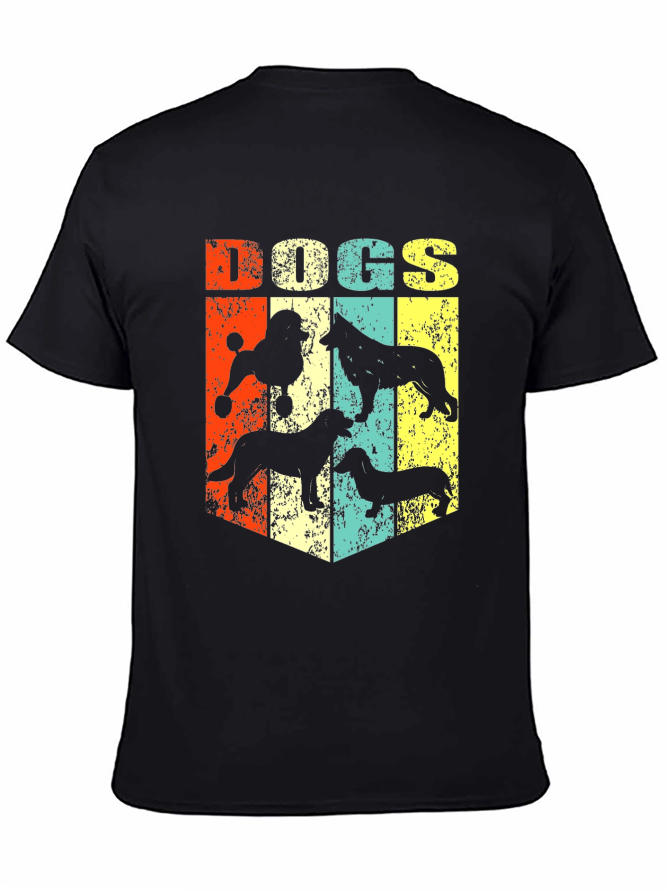 Retro Dog Breed Silhouette Graphic T-Shirt