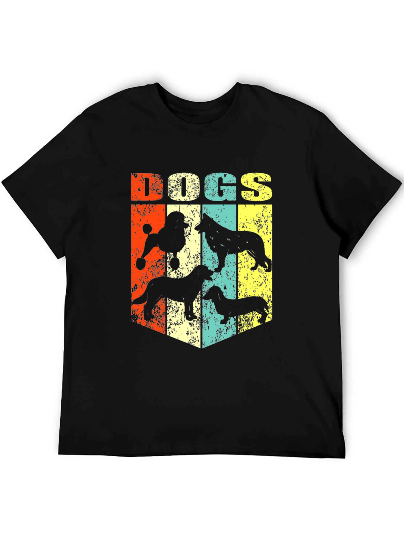 Retro Dog Breed Silhouette Graphic T-Shirt
