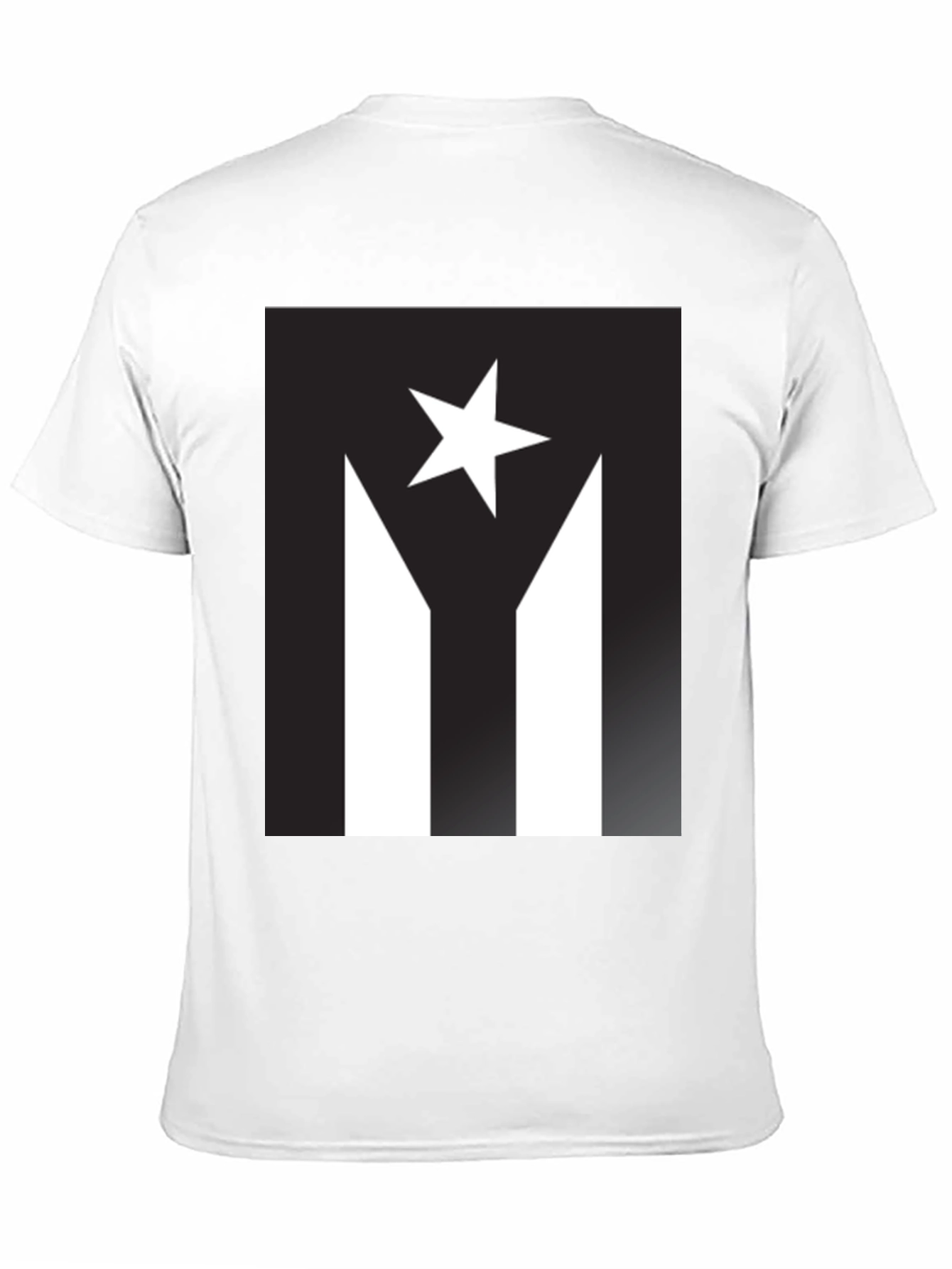 Puerto Rico Flag Inspired Black T-Shirt