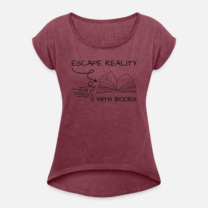 Escape reality with books bookworm quote