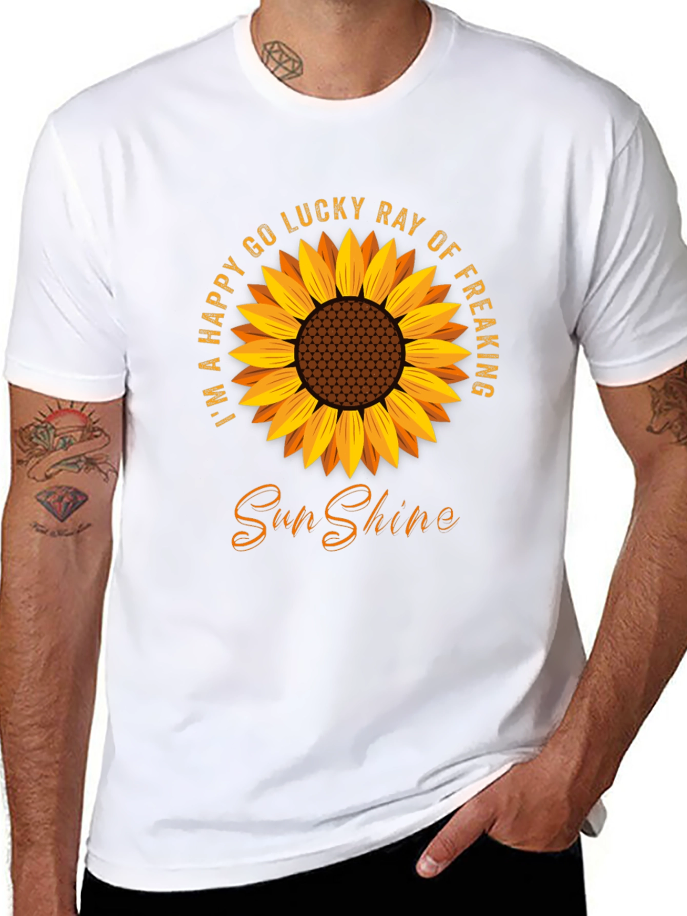 Happy Go Lucky Sunflower Graphic Tee