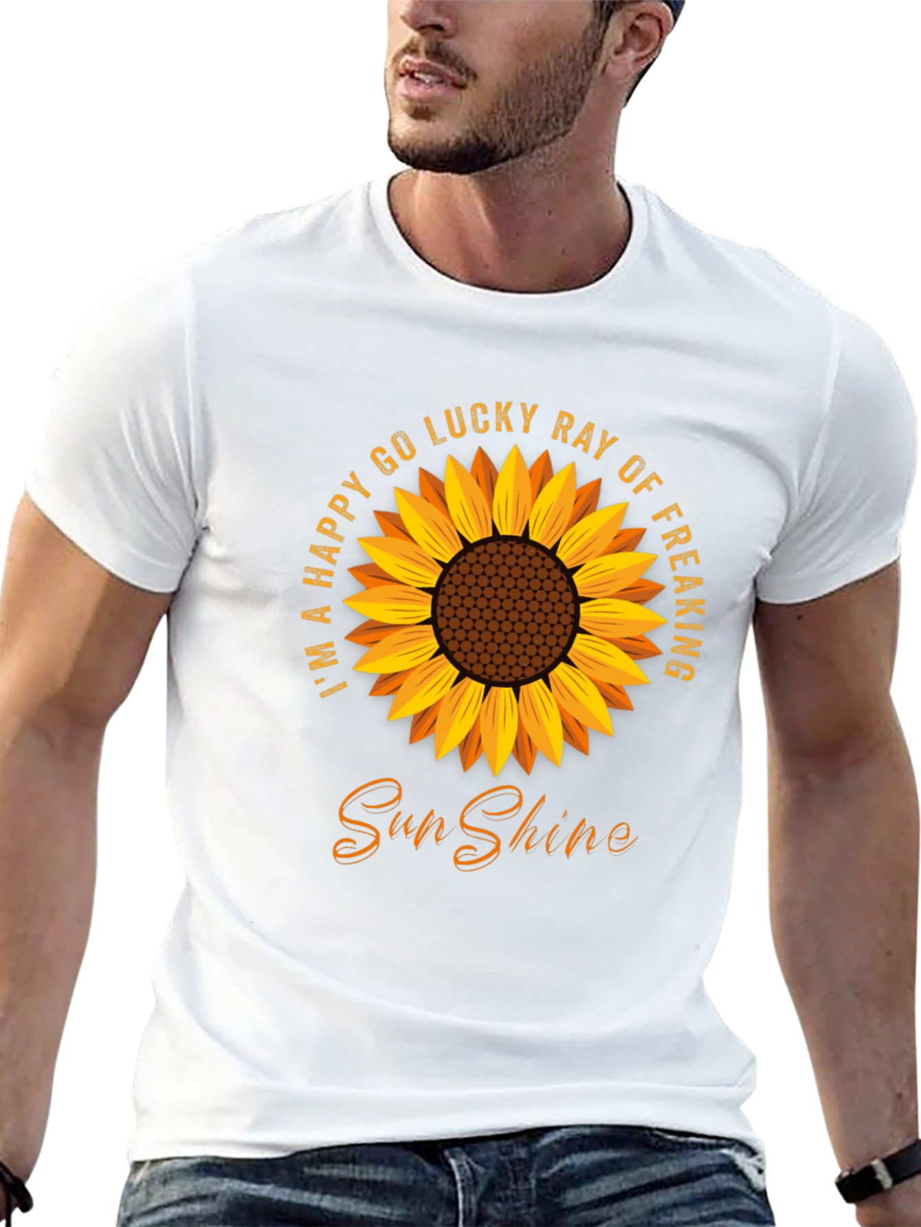 Happy Go Lucky Sunflower Graphic Tee