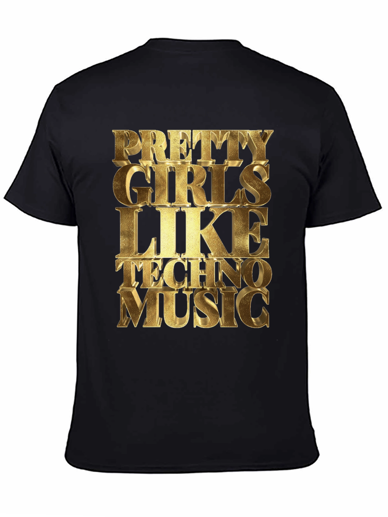 Pretty Girls Love Techno Music Graphic Tee