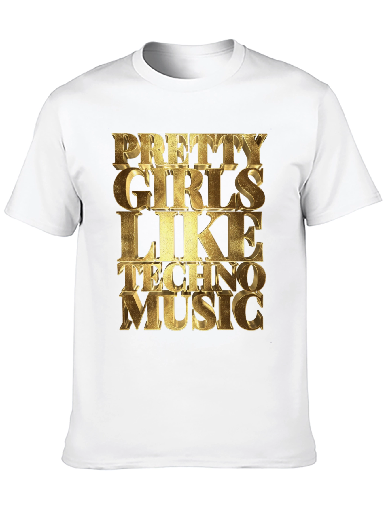 Pretty Girls Love Techno Music Graphic Tee