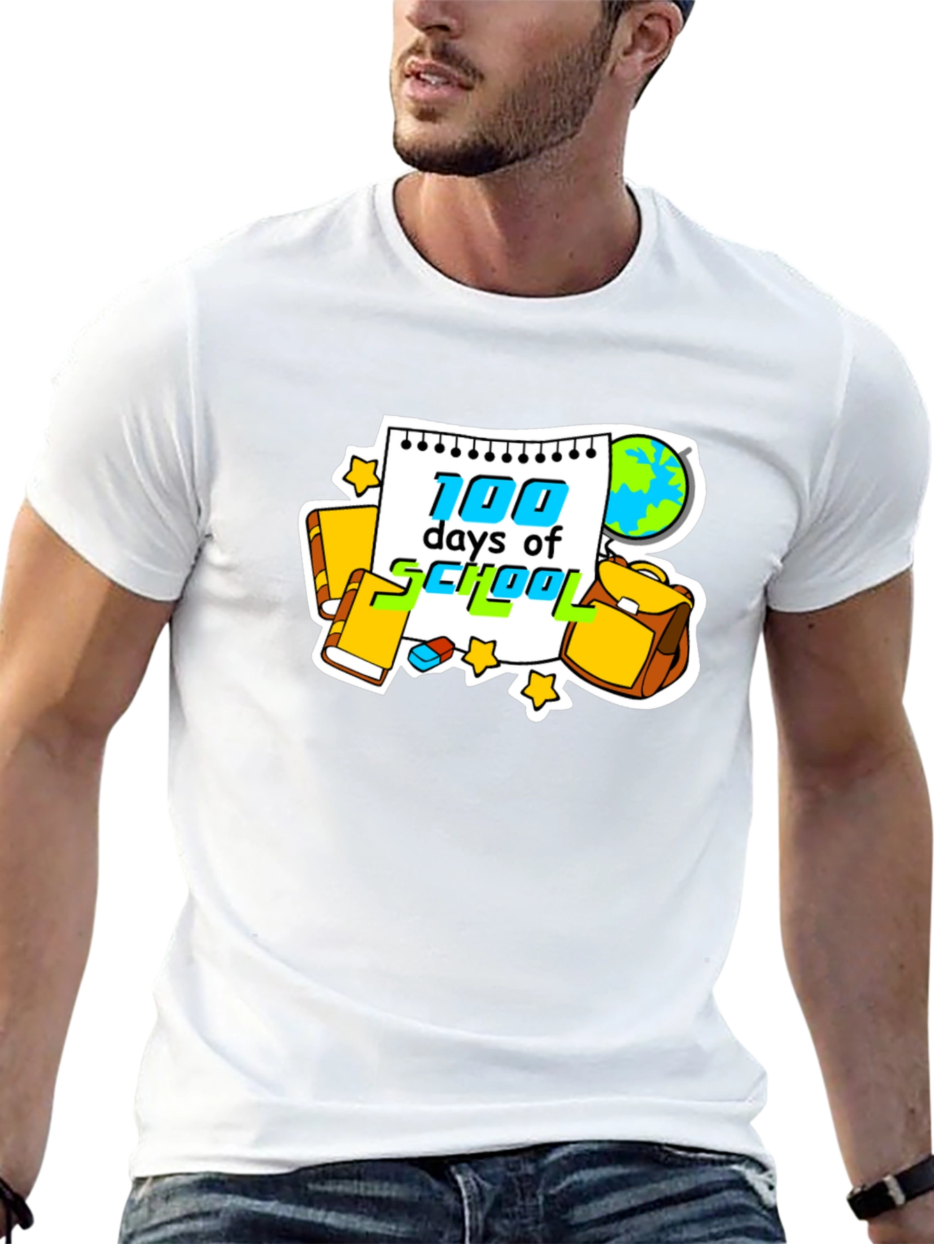 100 Days of School Black Graphic Tee