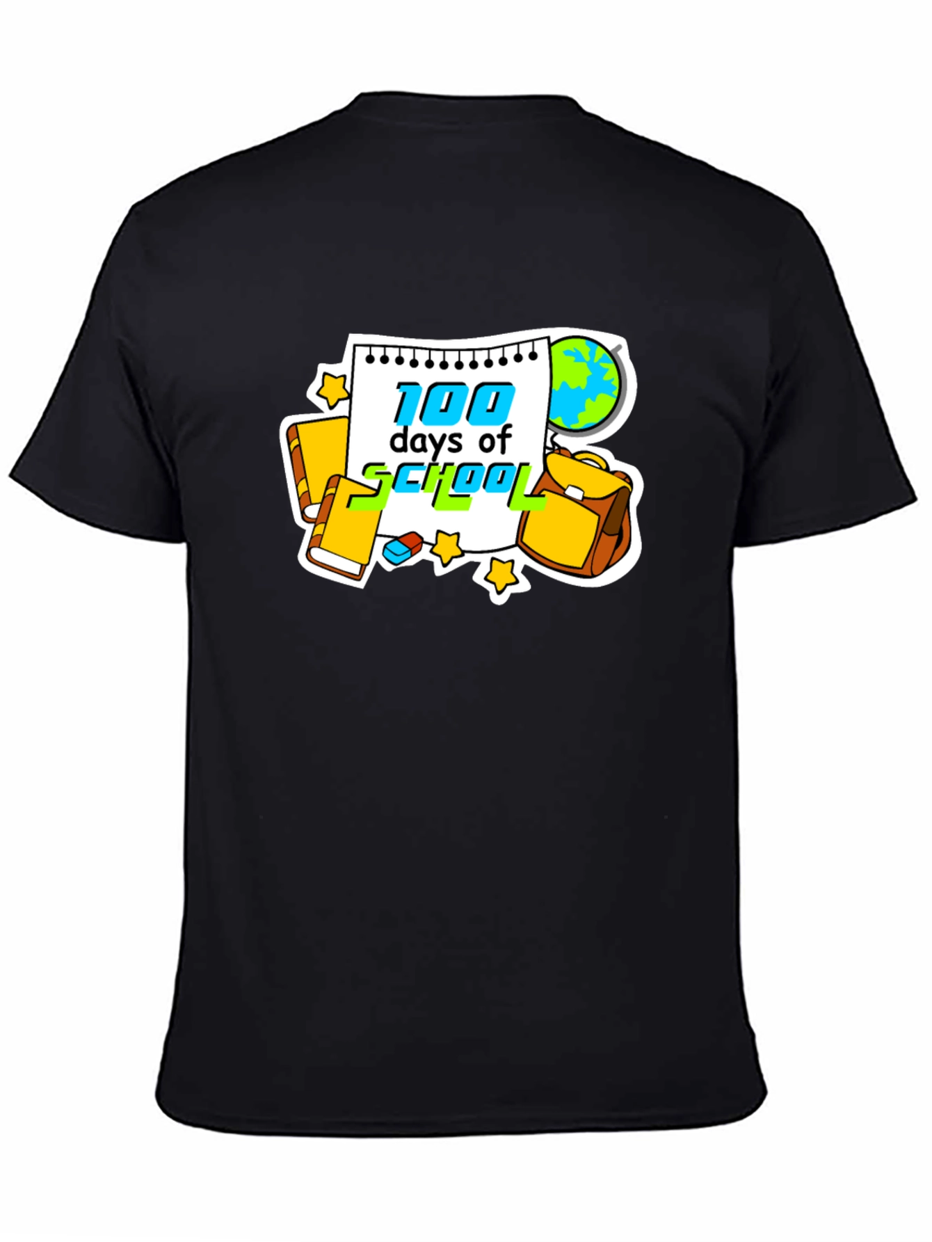 100 Days of School Black Graphic Tee