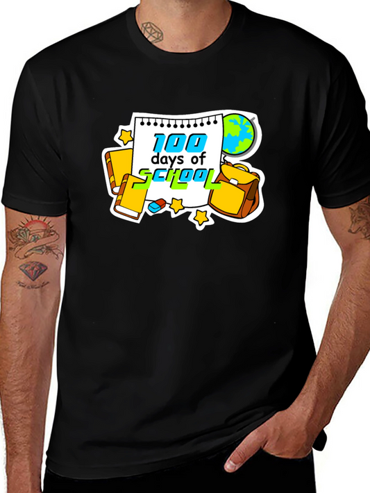 100 Days of School Black Graphic Tee