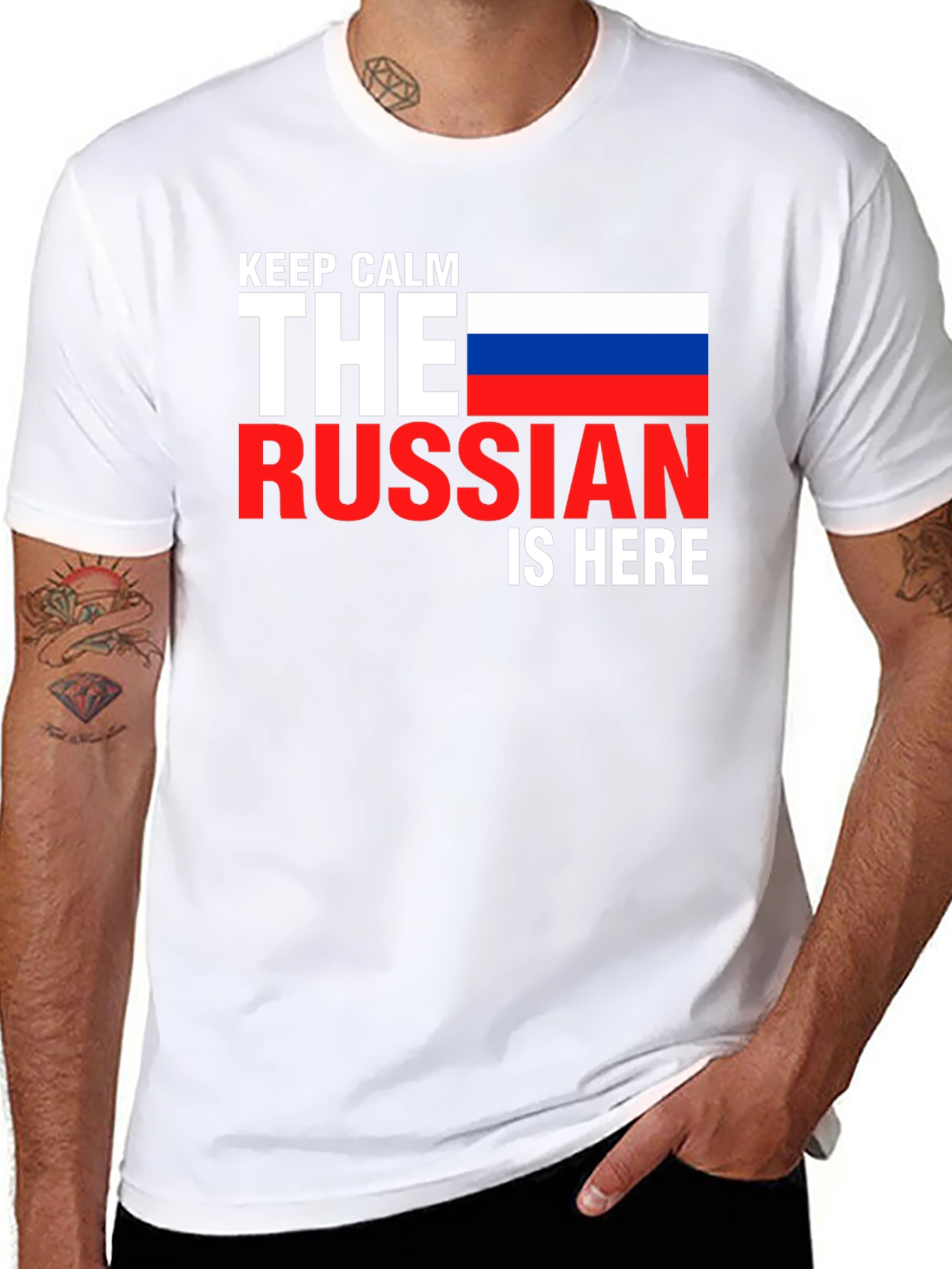 Keep Calm Russian is Here T-Shirt - Black