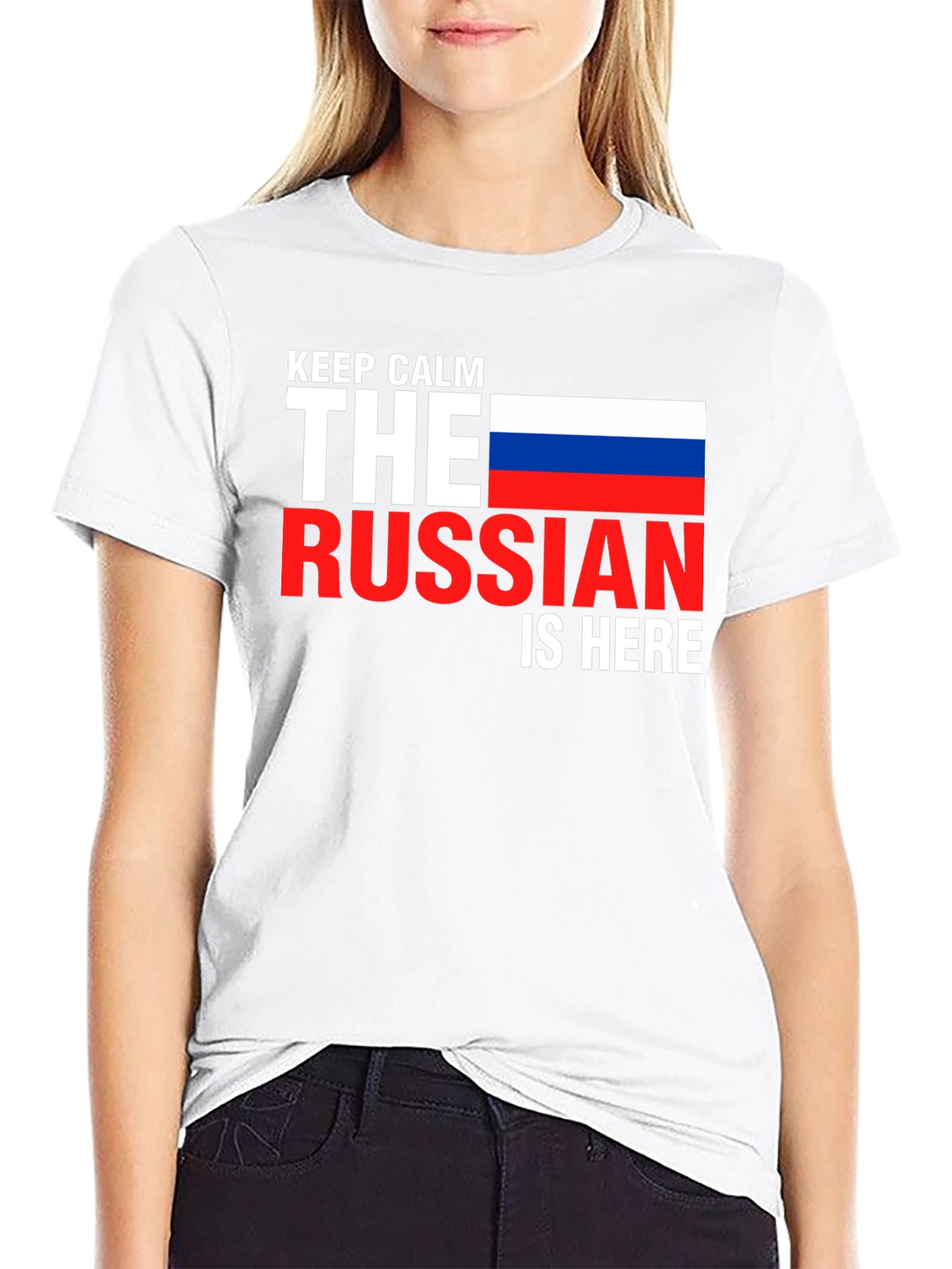 Keep Calm Russian is Here T-Shirt - Black