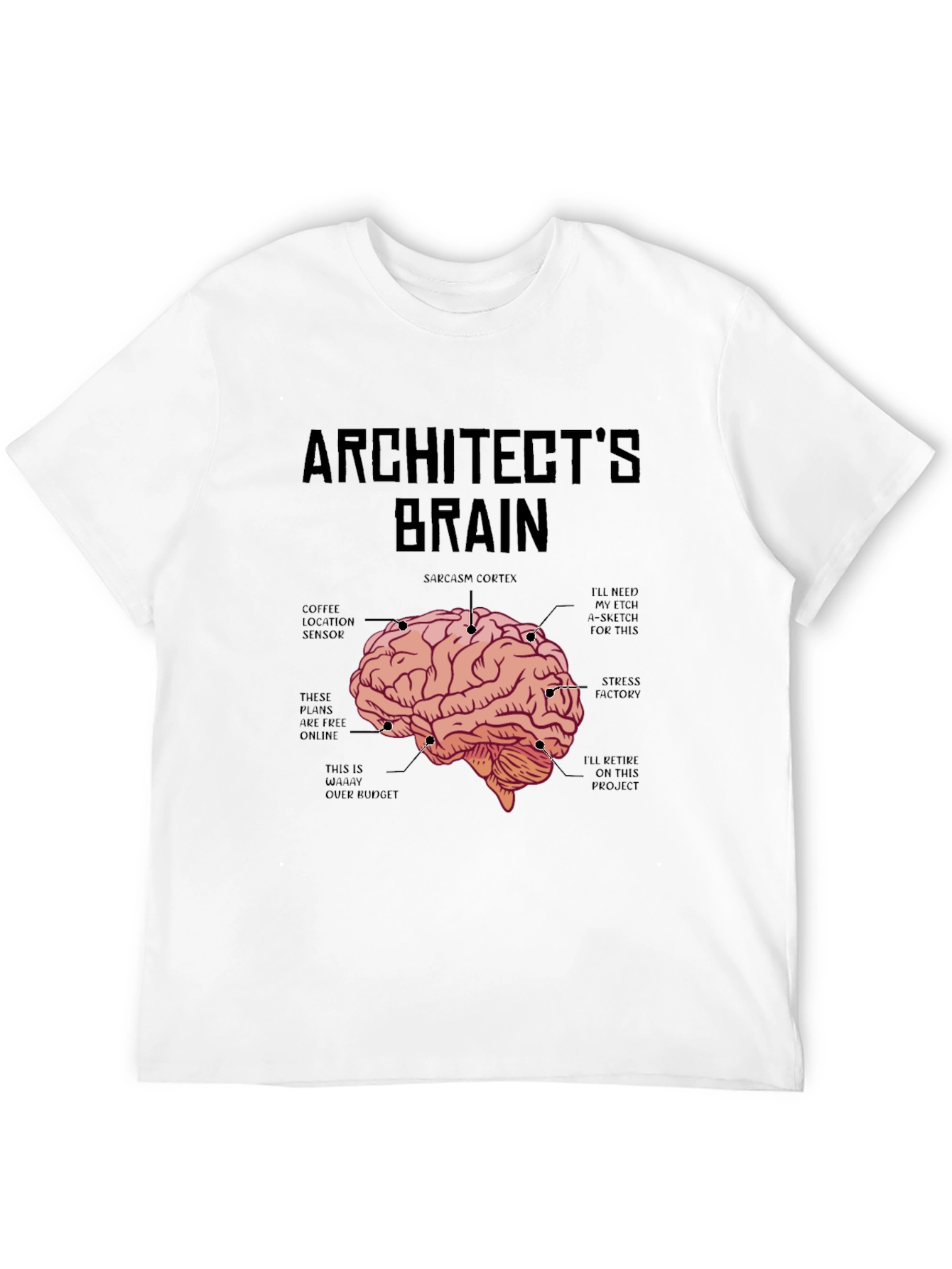 Architects Brain Graphic T-Shirt - Funny Gift