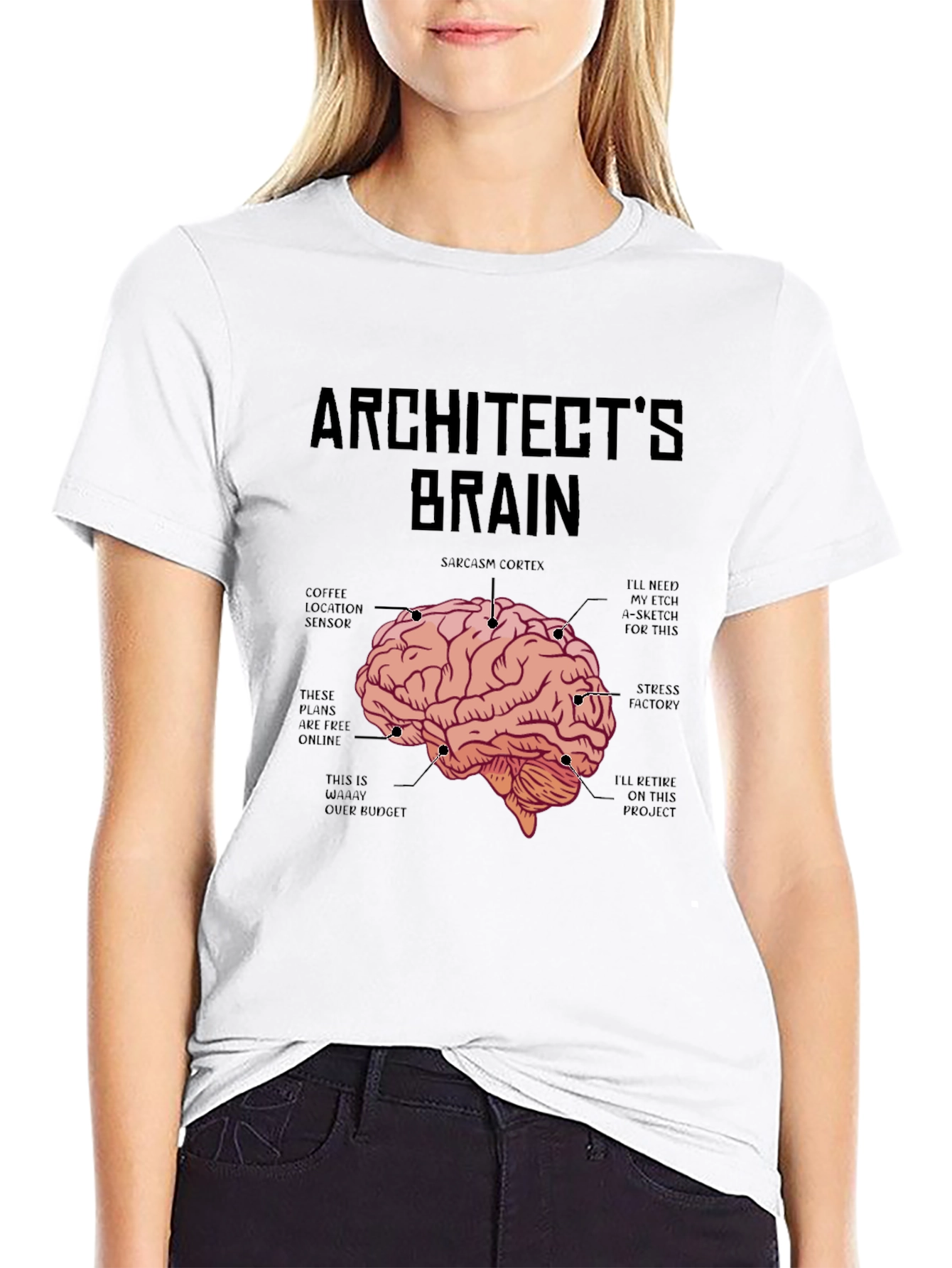 Architects Brain Graphic T-Shirt - Funny Gift