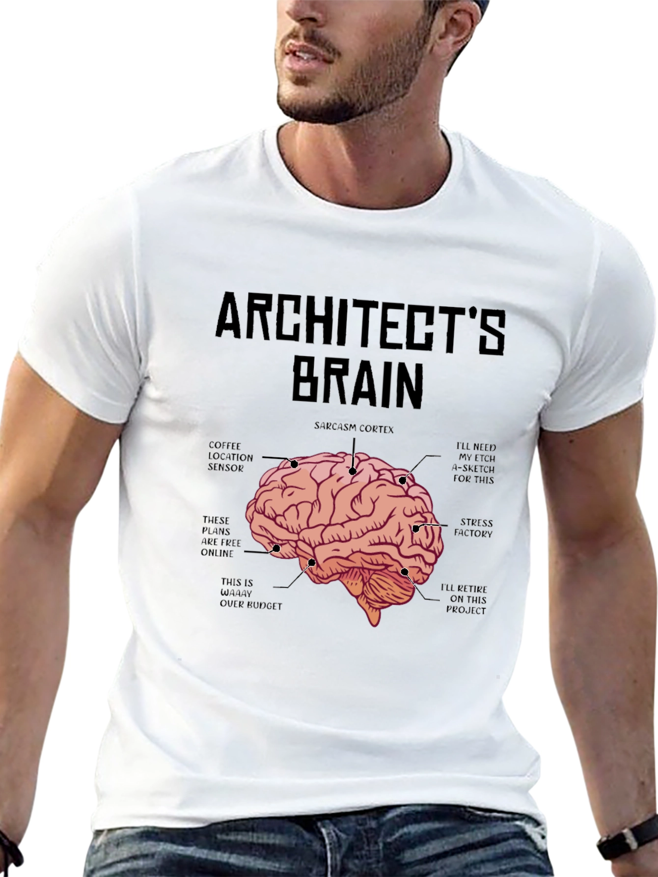 Architects Brain Graphic T-Shirt - Funny Gift