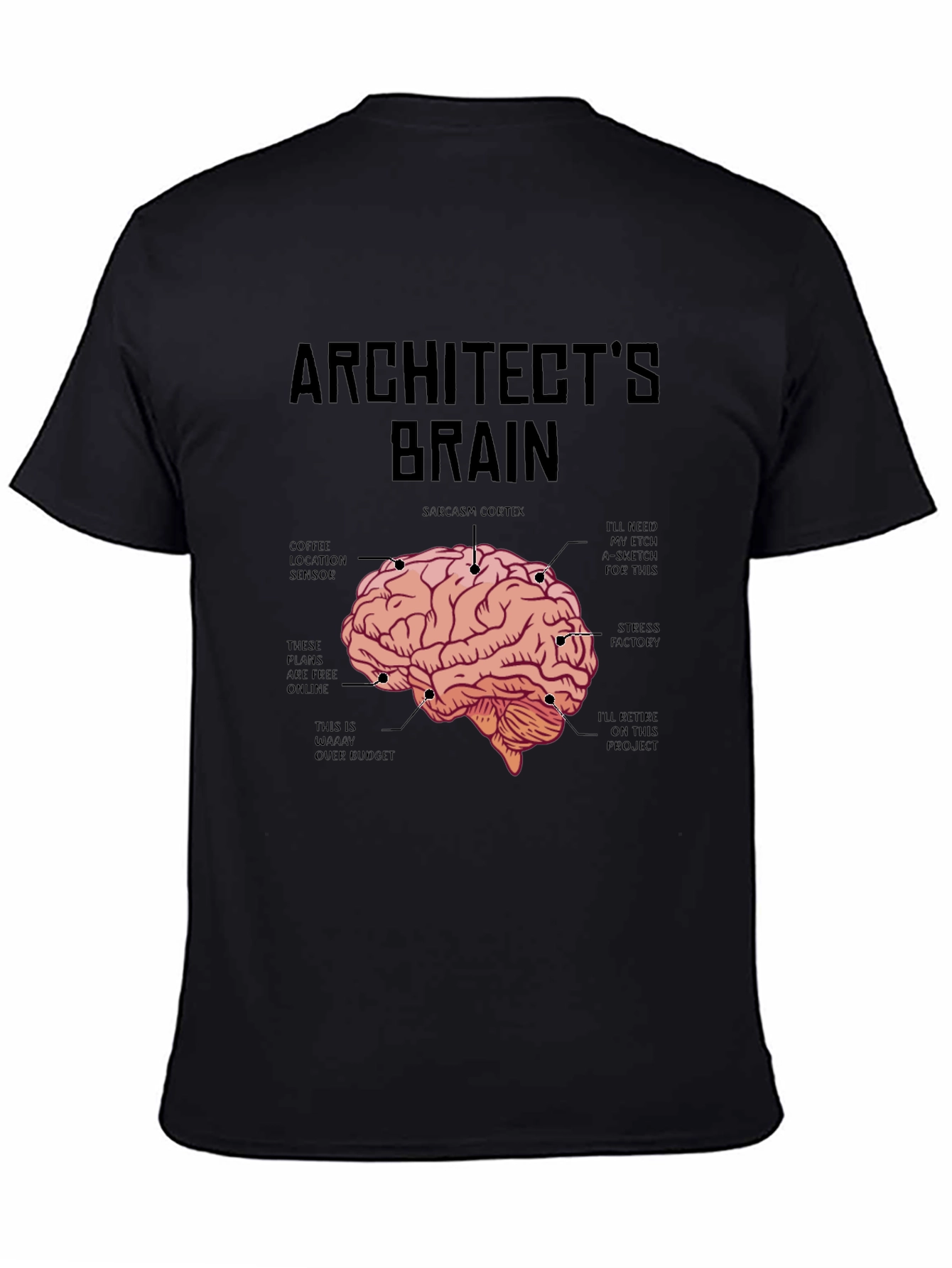 Architects Brain Graphic T-Shirt - Funny Gift